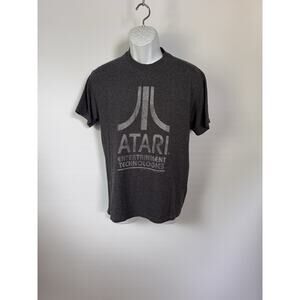 Atari Entertainment Technologies Gray 50/50 Cotton blend graphic Logo T-Shirt M